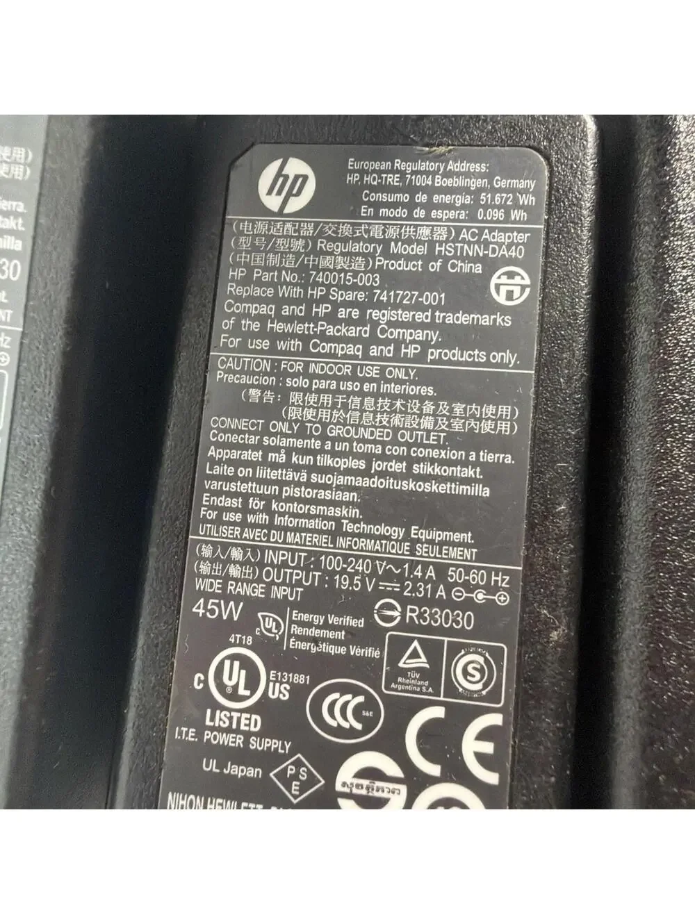 Lot of 15 HP Laptop AC Adapters Power Supplies Mixed 45W 65W 90W OEM Chargers